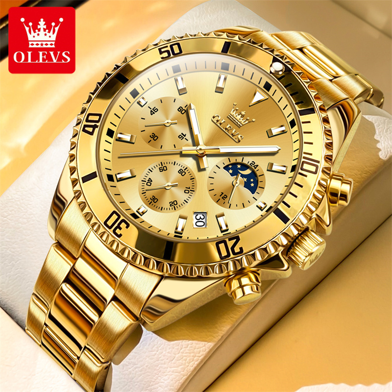 Luxury Watch Green Dial - OLEVS Orologio da uomo Top Brand