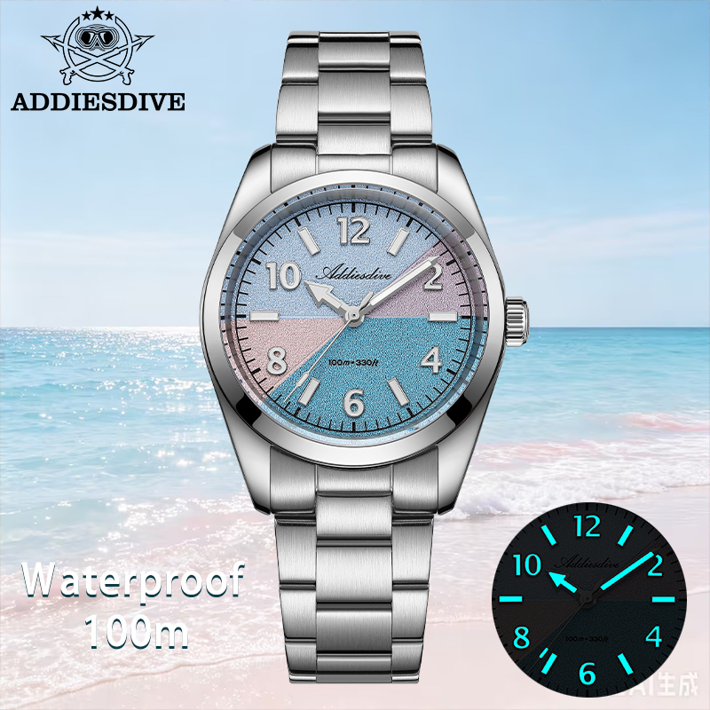Luxury Watch Case Travel - ADDIESDIVE Orologio da donna con vetro