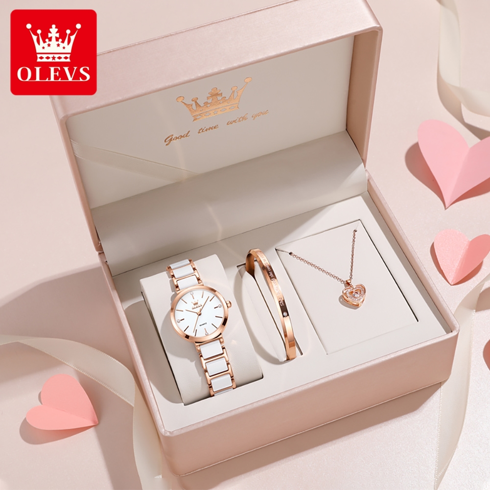 Luxury Watch Case Travel - OLEVS Orologio da donna 5877 Orologio