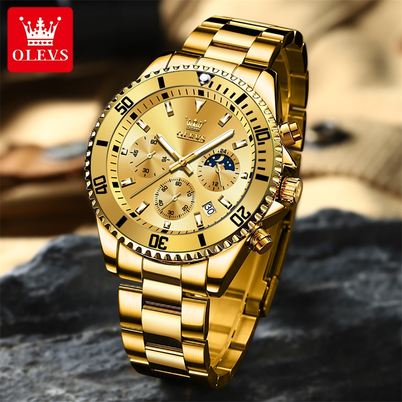 OLEVS Orologio da uomo Top Bra - Luxury Watch Green Dial recensione e prezzo