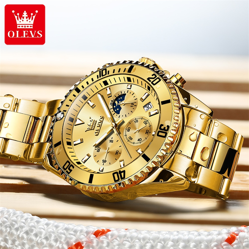 OLEVS Orologio da uomo Top Bra - Luxury Watch Green Dial recensione e prezzo
