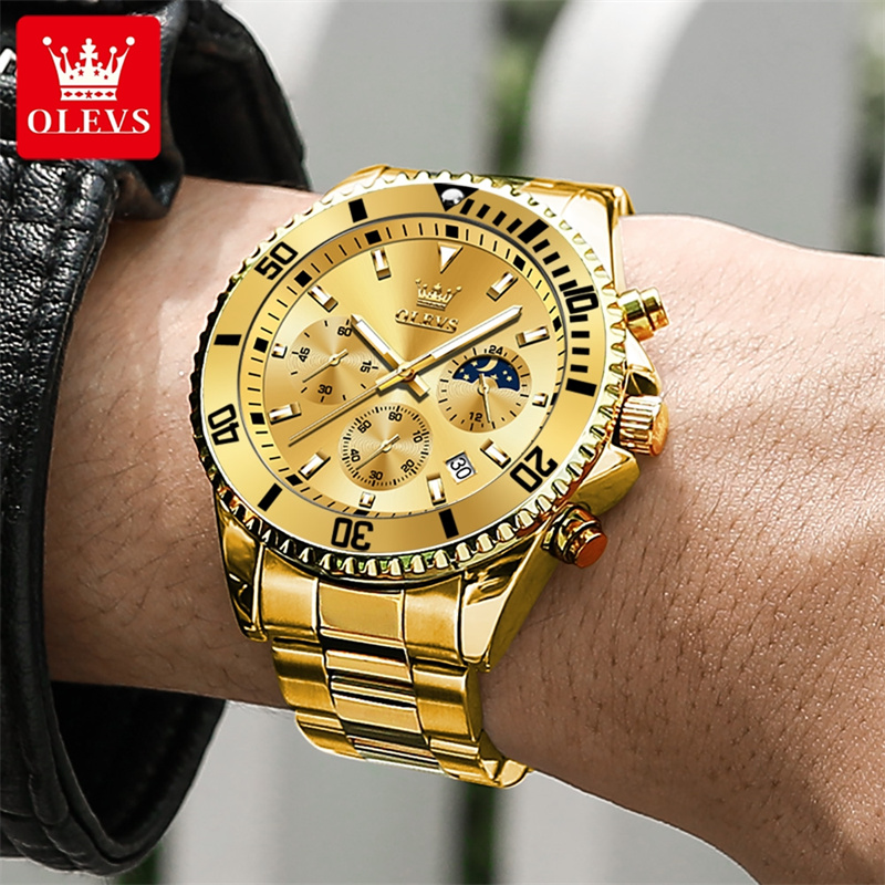 OLEVS Orologio da uomo Top Bra - Luxury Watch Green Dial recensione e prezzo